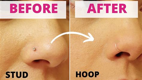 when can you switch nose stud to ring